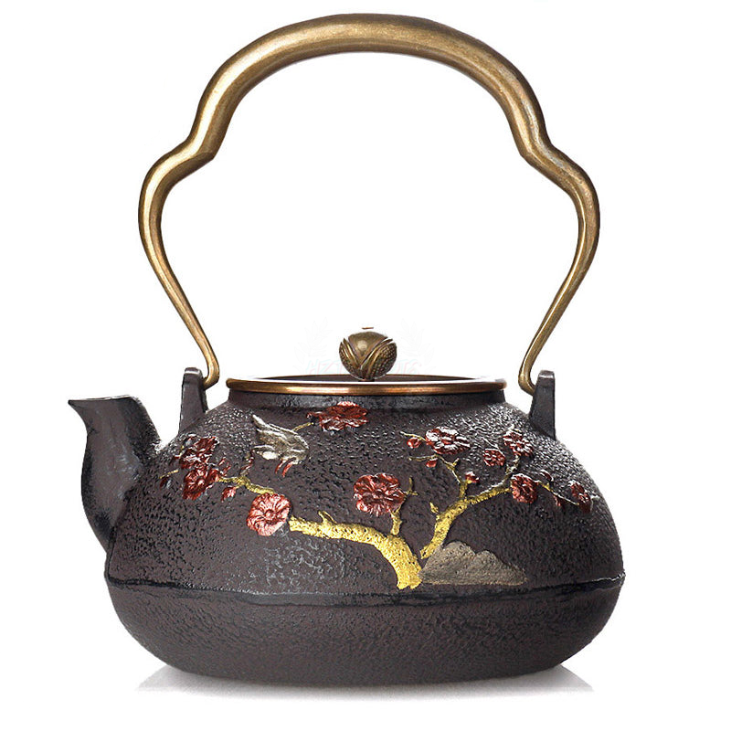 Japanese Magpie Plum Cast Iron | HZTEAPOTS®