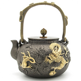 Japanese Cast Iron Golden Dragon | HZTEAPOTS®