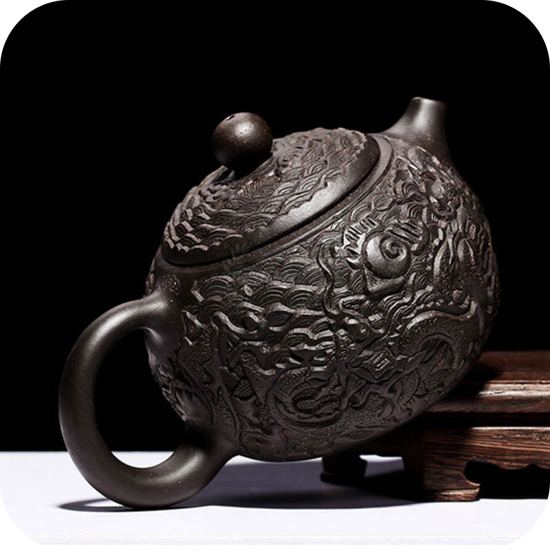 Black Clay Dragon | HZTEAPOTS®