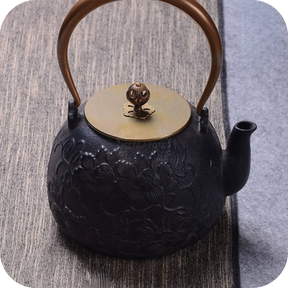 Cast Iron Peony Flower | HZTEAPOTS®