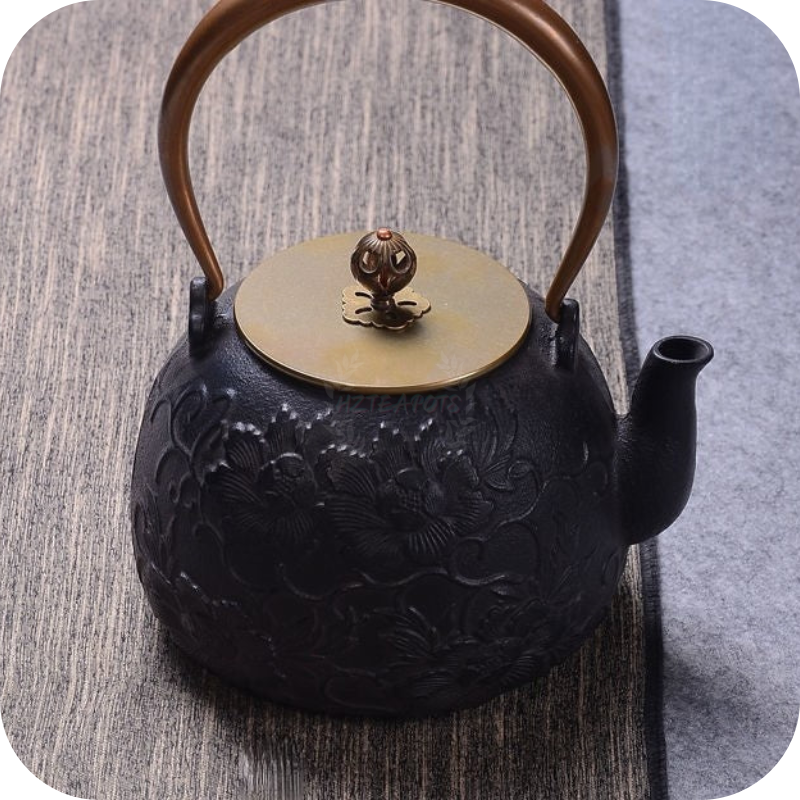 Cast Iron Peony Flower | HZTEAPOTS®