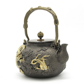 Japanese Cast Iron Golden Dragon | HZTEAPOTS®