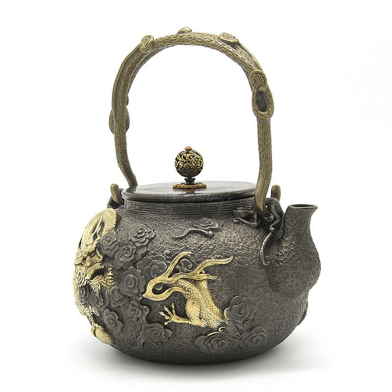 Japanese Cast Iron Golden Dragon | HZTEAPOTS®