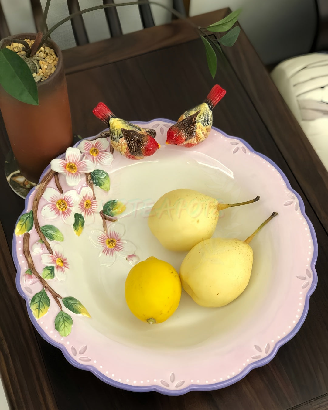 Flower Bird Fruit Plate | HZTEAPOTS®