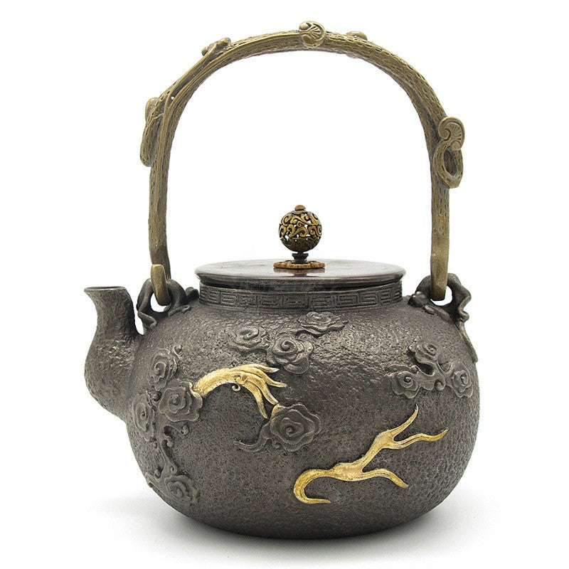 Japanese Cast Iron Golden Dragon | HZTEAPOTS®