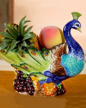 Bright Peacock Fruit Plate | HZTEAPOTS®