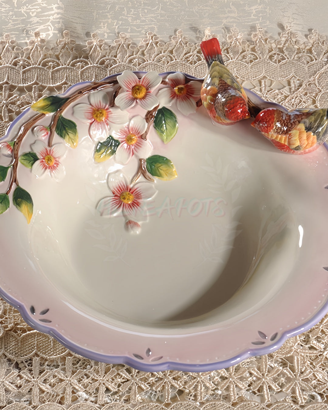 Flower Bird Fruit Plate | HZTEAPOTS®