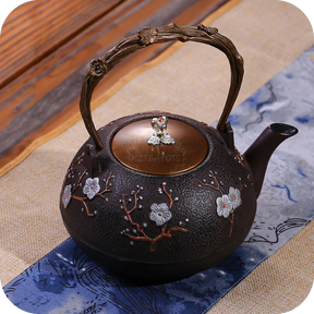 Japanese Cast Iron Magpie Plum | HZTEAPOTS®