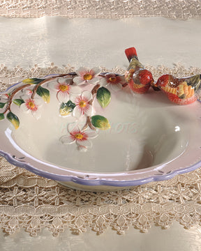 Flower Bird Fruit Plate | HZTEAPOTS®