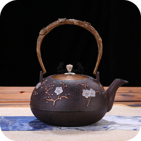 Japanese Cast Iron Magpie Plum | HZTEAPOTS®