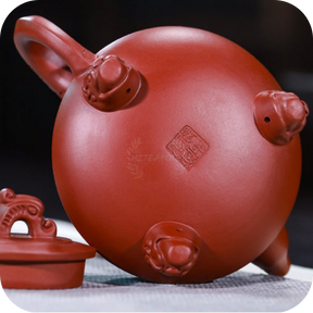 Red Clay Three Legs Dragon | HZTEAPOTS®