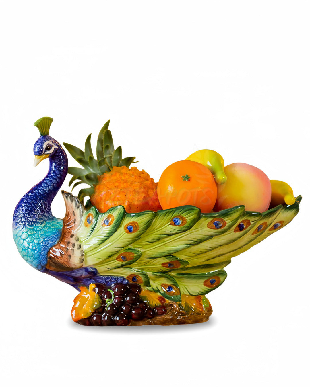 Bright Peacock Fruit Plate | HZTEAPOTS®