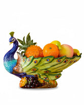 Bright Peacock Fruit Plate | HZTEAPOTS®